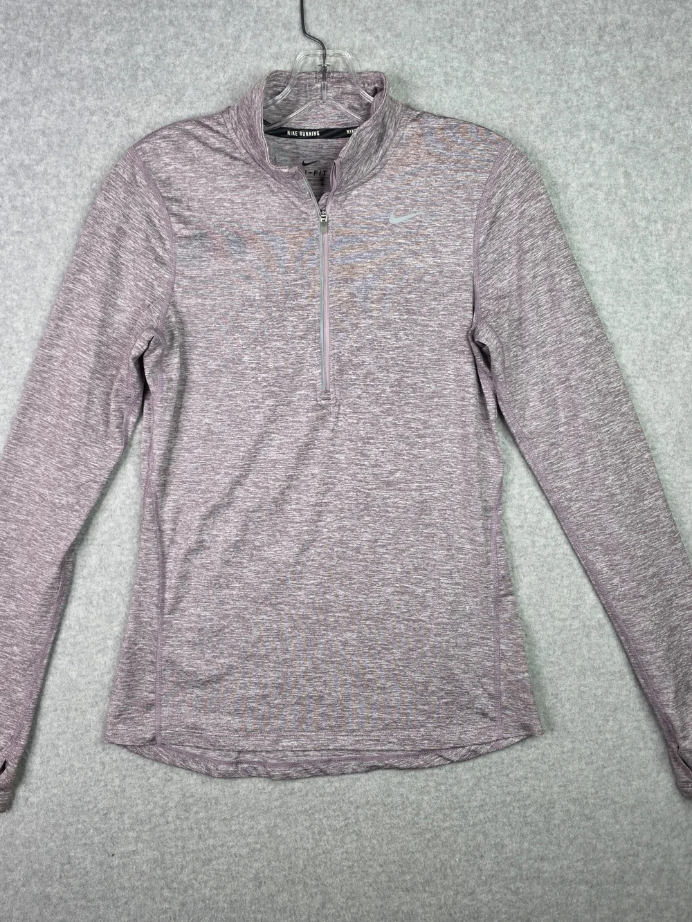 Nike Women's Heathered Lavender Quarter-Zip Pullover